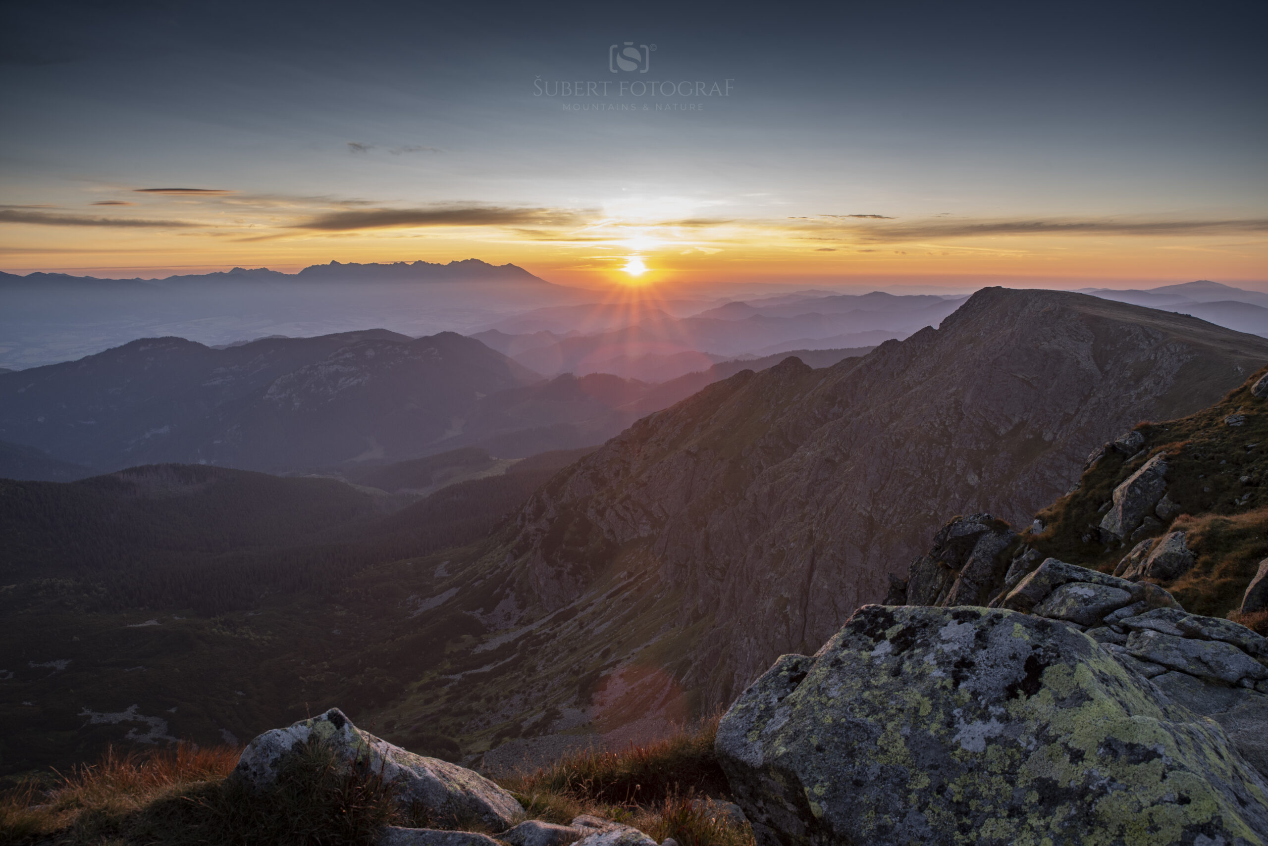 Východ slunce v Nízkých Tatrách